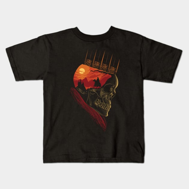 King Falls Kids T-Shirt by Sachpica